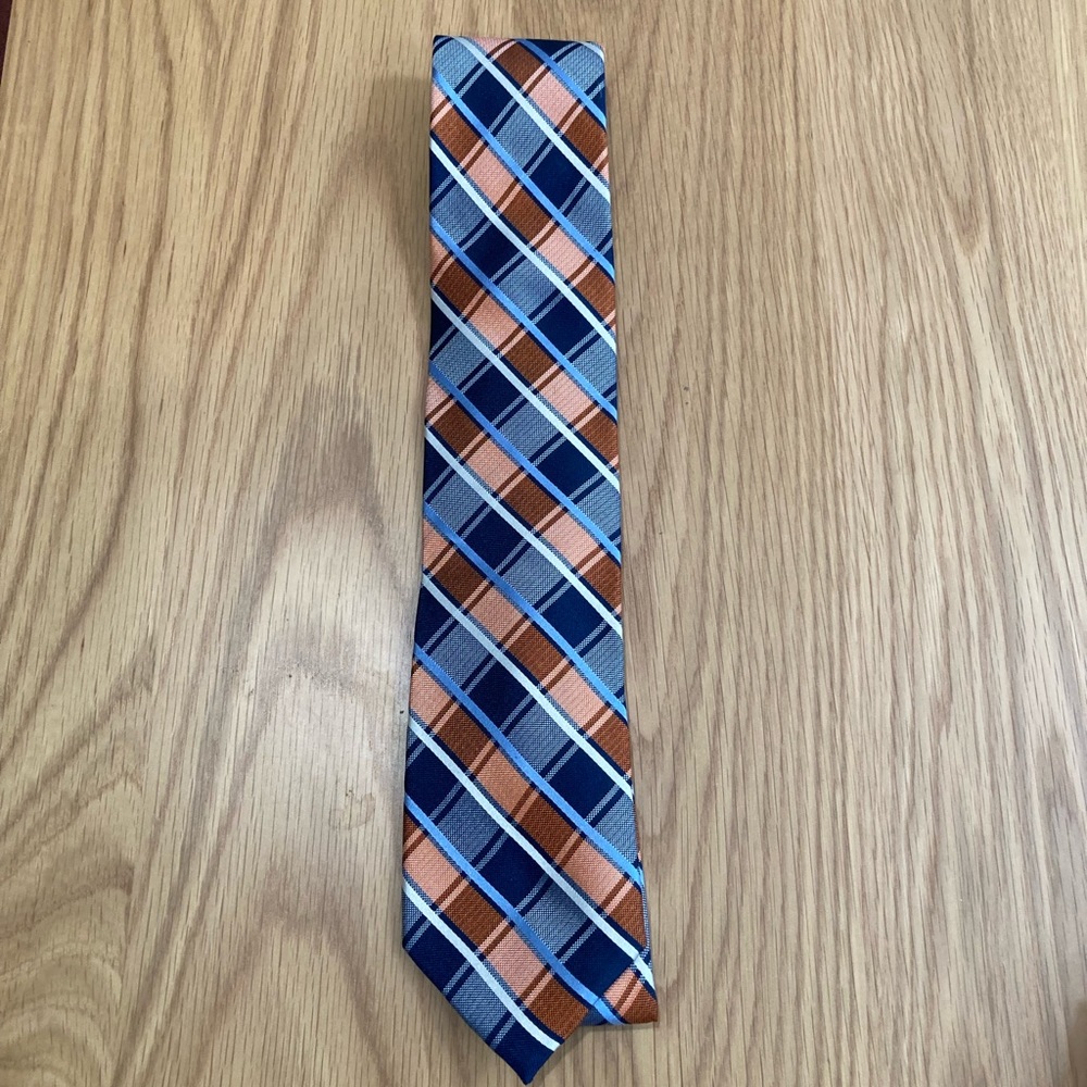 Men’s Orange and Blue Tie